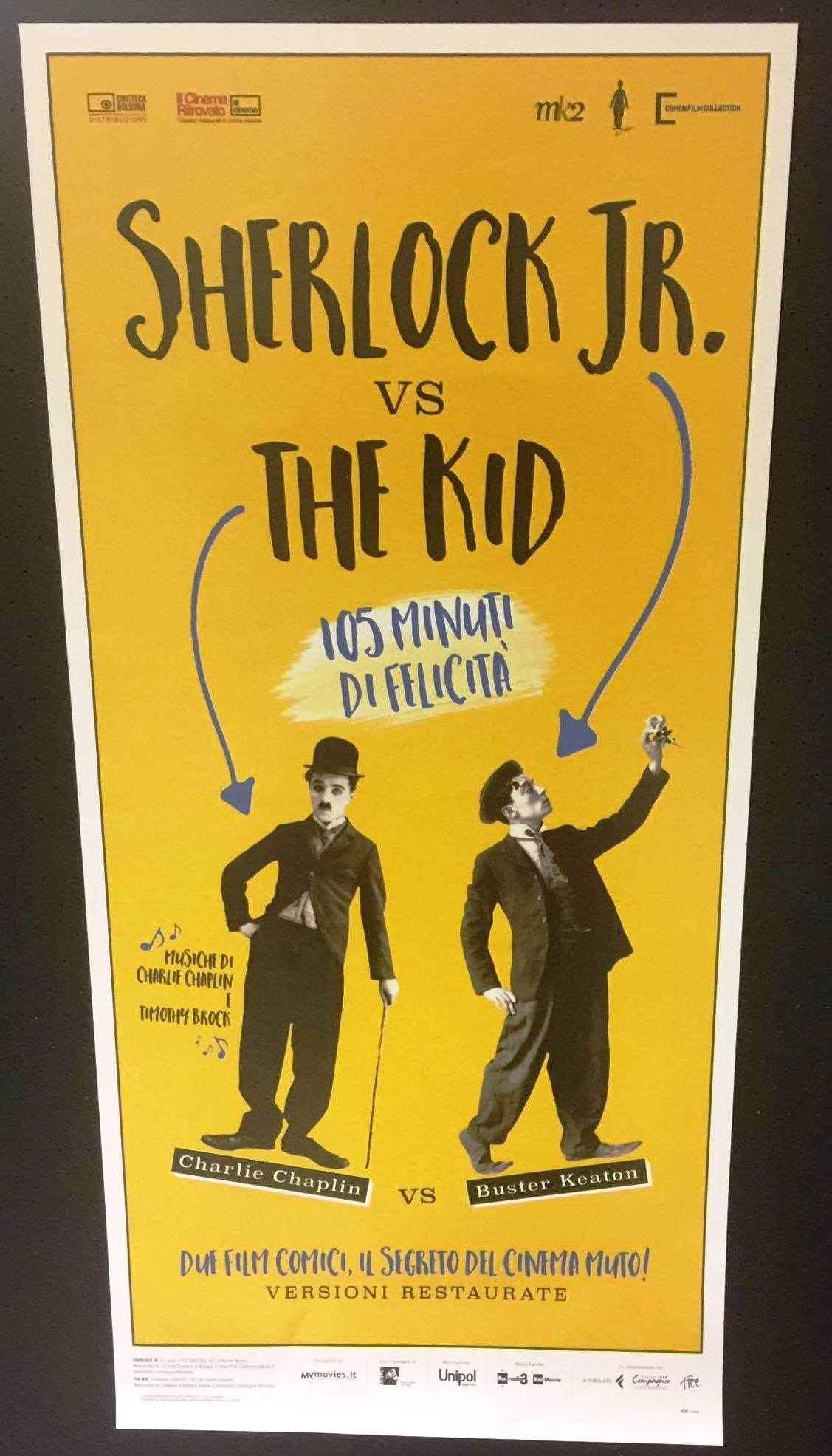 Sherlock jr. vs The Kid (ediz. rest. 2017) Locandina cm.33×70