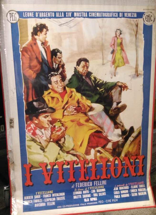 I VITELLONI F.Fellini POSTER 70x100 Non Piegato!