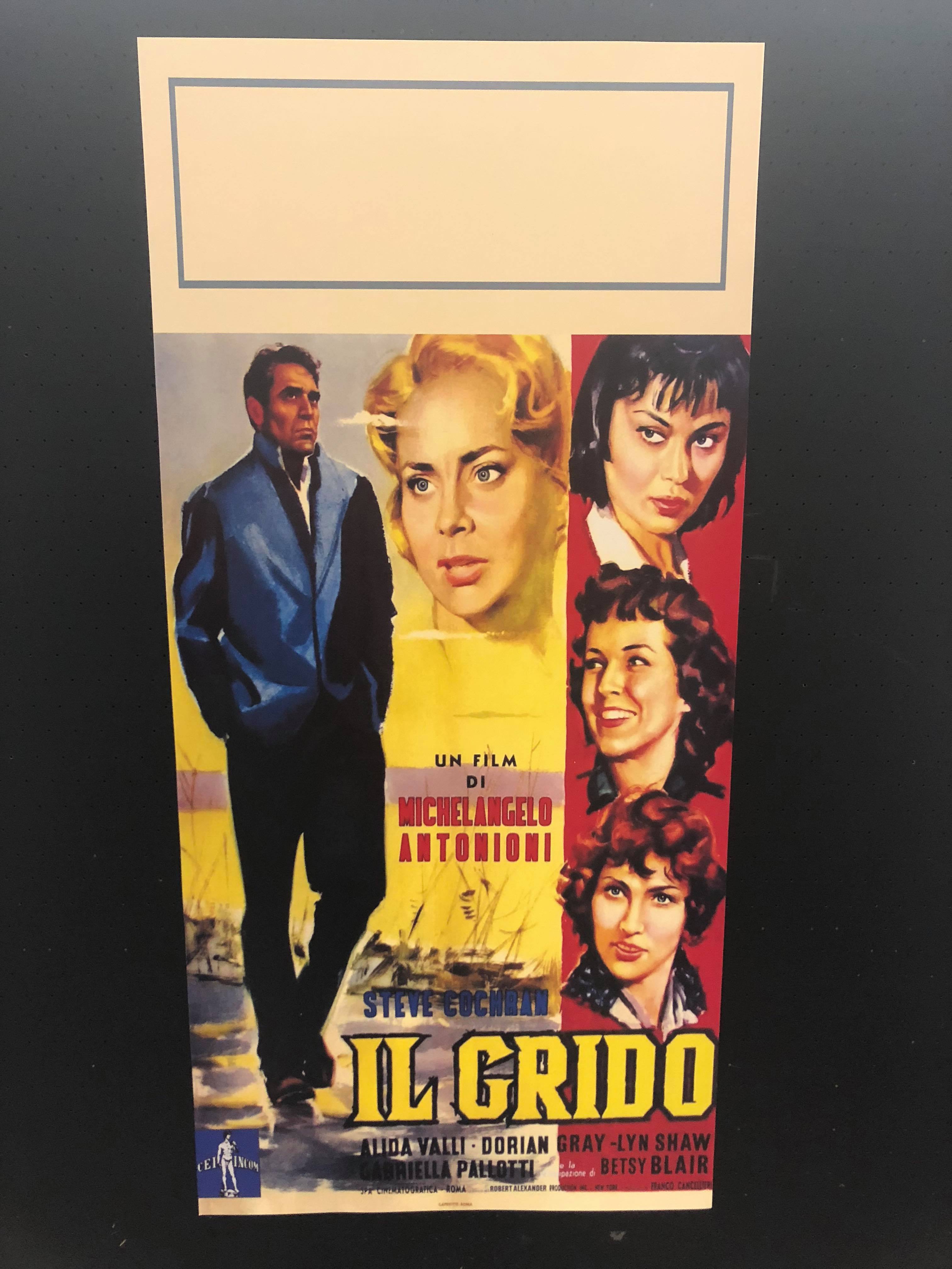 Il Grido di Antonioni Loc.33x70 ristampa digitale