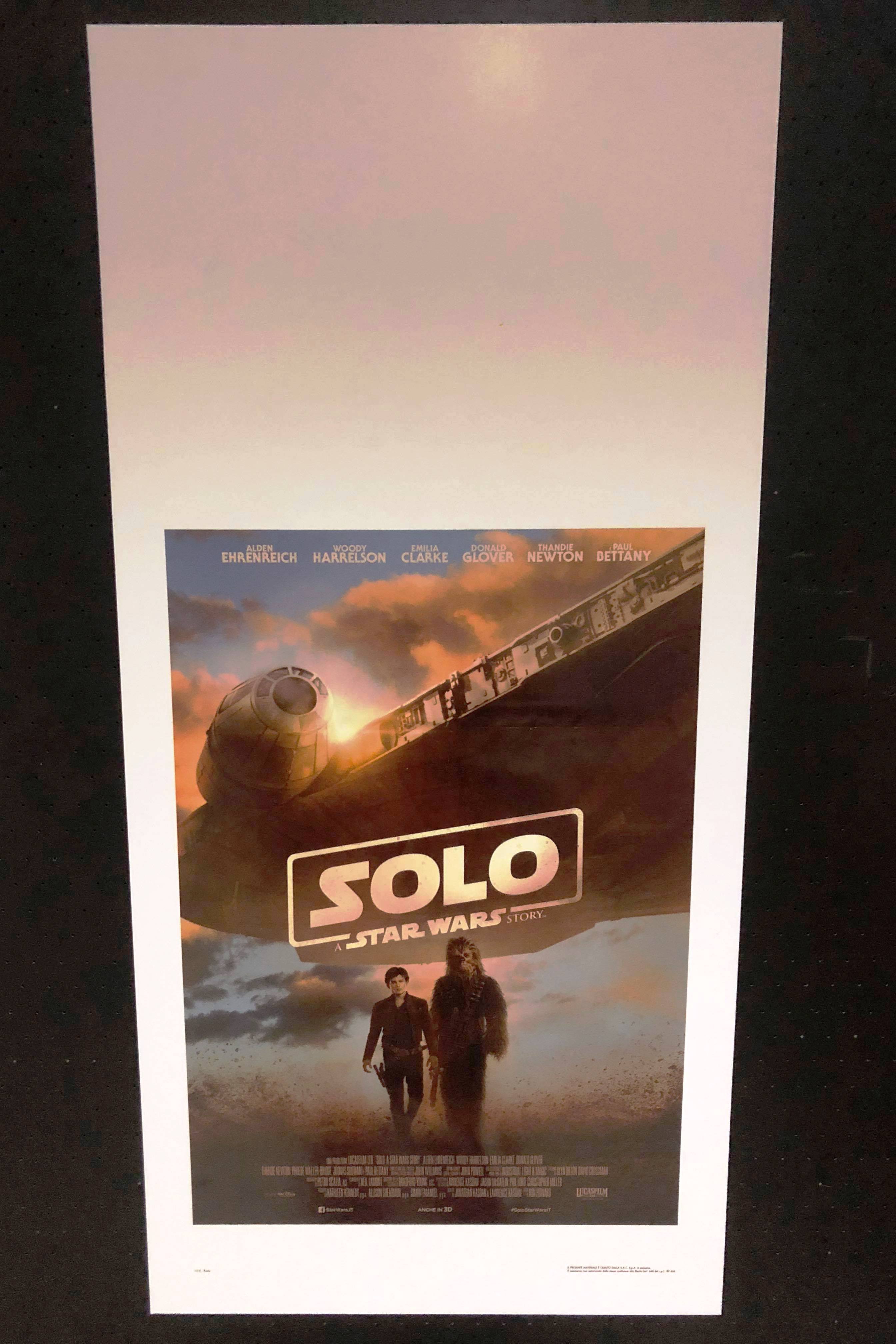 SOLO a Star Wars Story (2018) Locandina originale 33×70