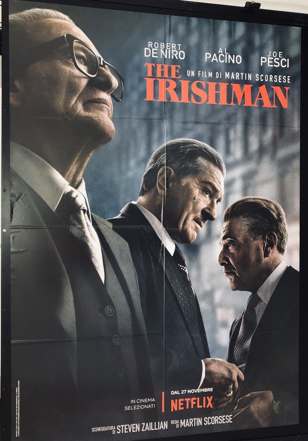 The Irishman di M. Scorsese Poster originale Cinema 100x140