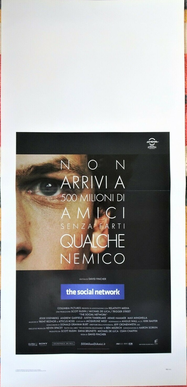 Locandina Poster THE SOCIAL NETWORK Origin.33X70