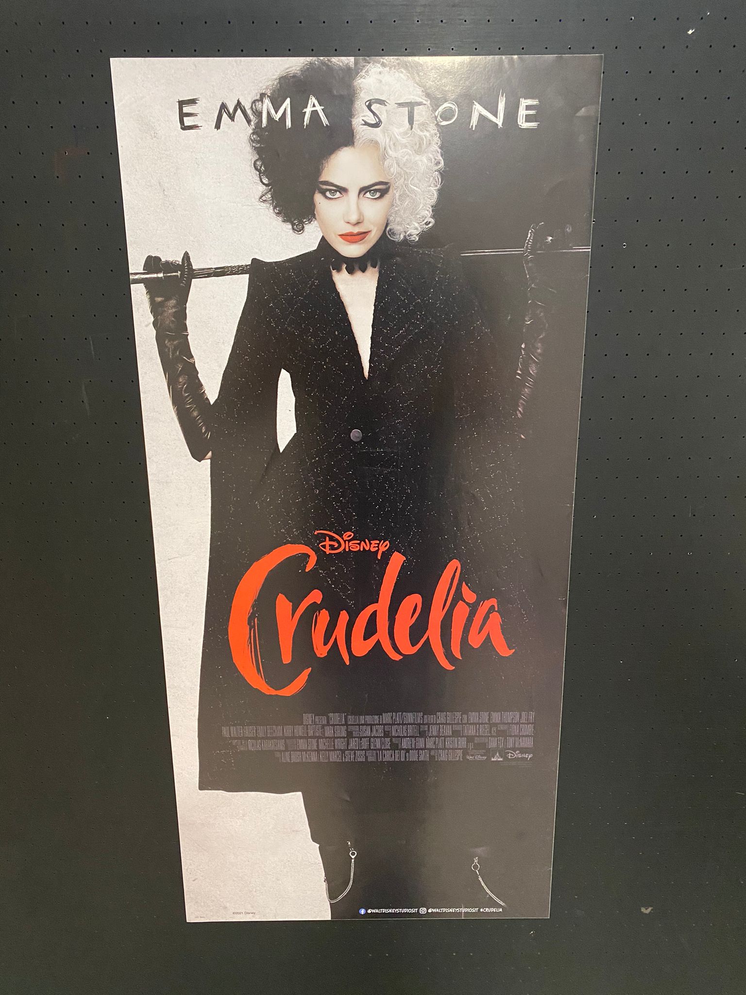 Crudelia Emma Stone Locandina I ed originale 33×70