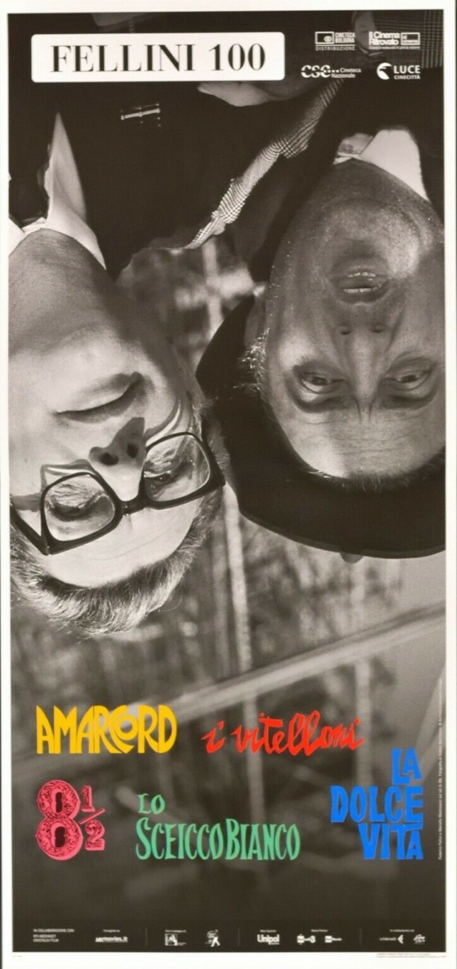FELLINI 100 (2020) locandina originale 33x70 PRIMA EDIZIONE