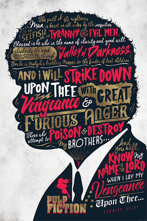 Poster Pulp Fiction S.L. Jackson Ed Inglese
