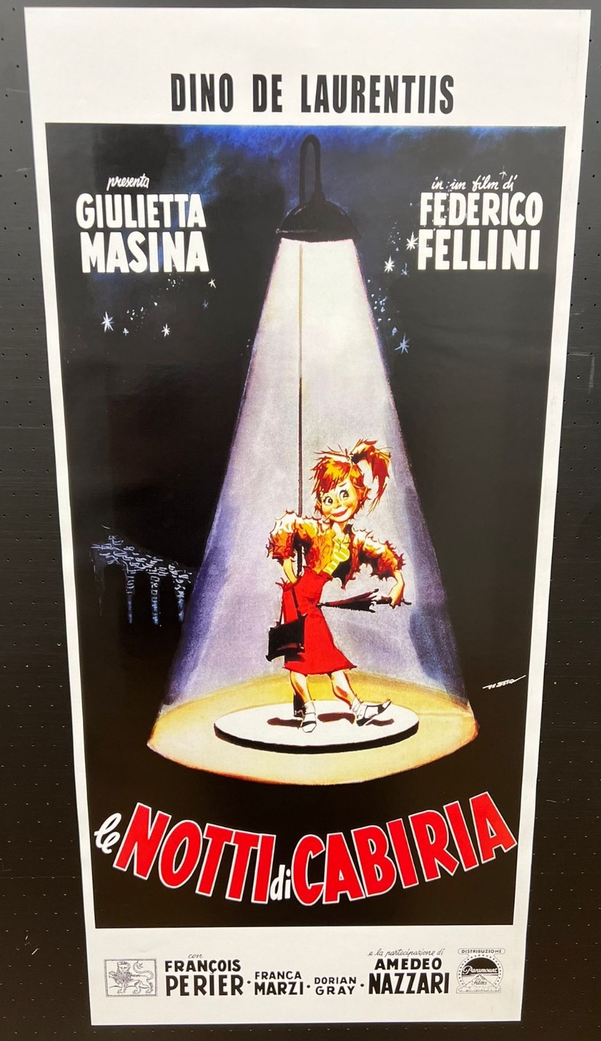 Le notti di Cabiria locandina 33x70 ristampa digitale