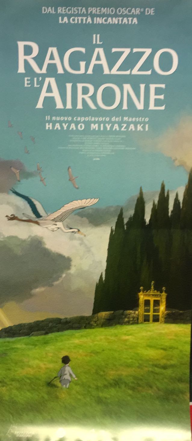 Il ragazzo e l’airone (2024) Hayao Miyazaki – Locandina 33×70