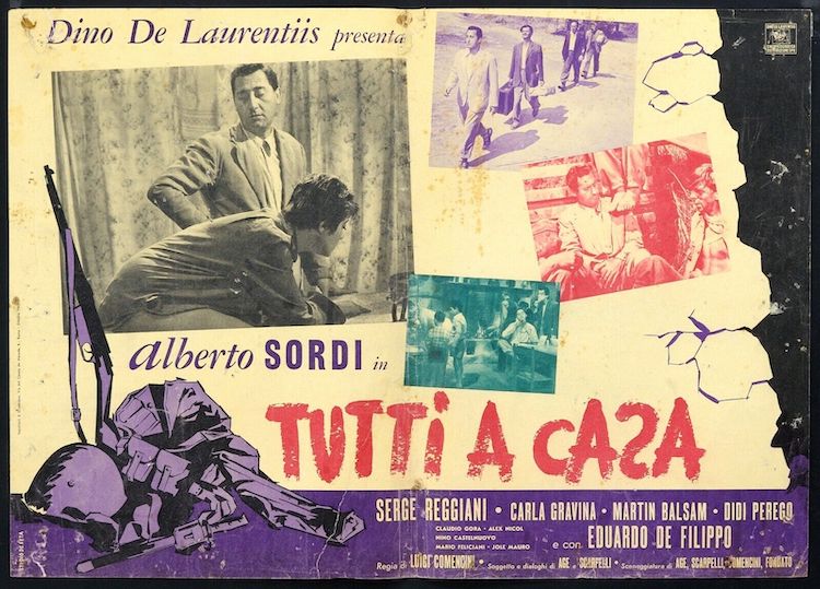 Tutti a casa Comencini/Sordi loc. 50x70 prima edizione