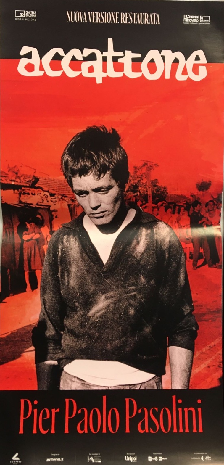 Accattone (ediz.rest. 2020) di Pasolini locandina 33x70