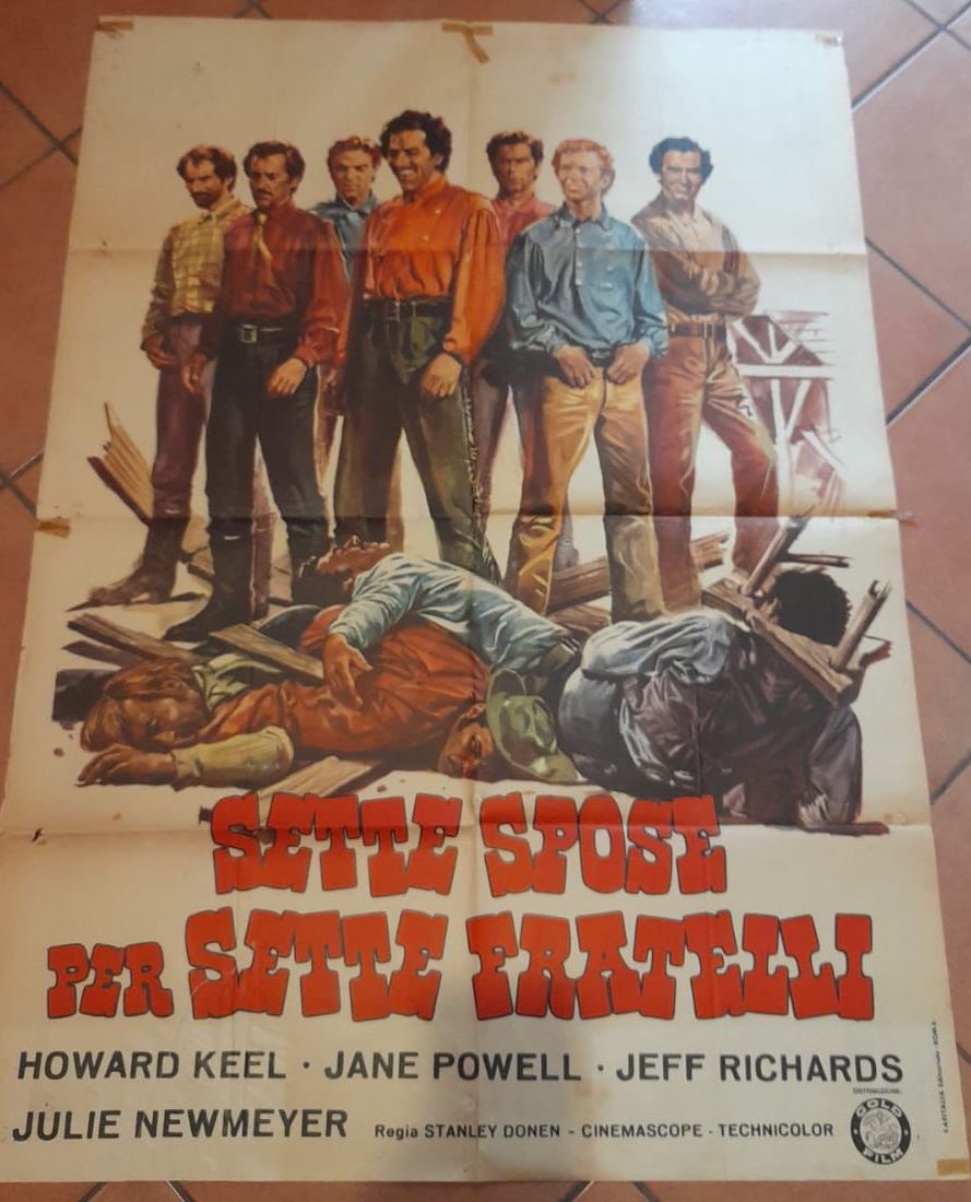 Sette Spose per Sette Fratelli (1954) manif. originale 100x140