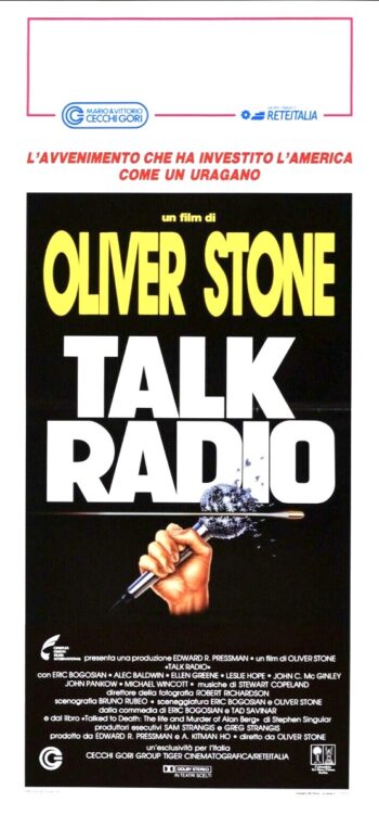 Talk Radio (1988) di Oliver Stone - Locandina originale prima edizione cm. 33x70 RARITA'