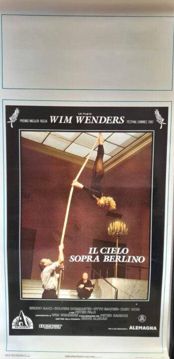 Il cielo sopra Berlino (1987) di Wim Wenders - Locandina originale prima edizione 33x70 RARITA'