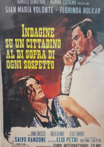 Indagine su un cittadino al di sopra di ogni sospetto (1970) Poster cm. 70x100 ristampa RARITA'
